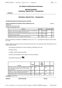 船型開關MR系列UL證書